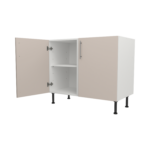 Pre Assembled Modern 1000mm fitted kitchen universal base unit matt cashmere