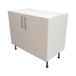Pre Assembled Modern 1000mm fitted kitchen universal base unit matt cashmere