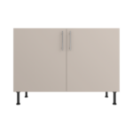 Pre Assembled Modern 1200mm fitted kitchen universal base unit matt cashmere