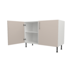 Pre Assembled Modern 1200mm fitted kitchen universal base unit matt cashmere