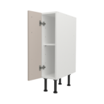 Pre Assembled Modern 200mm fitted kitchen base unit matt cashmere
