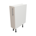 Pre Assembled Modern 200mm fitted kitchen base unit matt cashmere