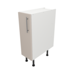 Pre Assembled Modern 250mm fitted kitchen base unit matt cashmere
