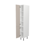 Pre Assembled Modern 300mm Tall Kitchen Larder fitted unit matt cashmere