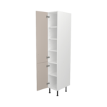 Pre Assembled Modern 350mm Tall Kitchen Larder fitted unit matt cashmere