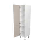 Pre Assembled Modern 450mm Tall Kitchen Larder fitted unit matt cashmere