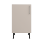 Pre Assembled Modern 500mm fitted kitchen base unit matt cashmere