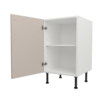 Pre Assembled Modern 500mm fitted kitchen base unit matt cashmere