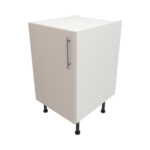 Pre Assembled Modern 500mm fitted kitchen base unit matt cashmere
