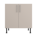 Pre Assembled Modern 800mm fitted kitchen universal base unit matt cashmere