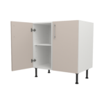 Pre Assembled Modern 800mm fitted kitchen universal base unit matt cashmere