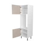 Pre Assembled Modern Double Housing Kitchen Larder fitted Unit Matt cashmere