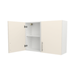 Pre Assembled Modern 1000mm fitted kitchen wall unit matt cream