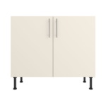 Pre Assembled Modern 1000mm fitted kitchen universal base unit matt cream