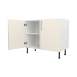 Pre Assembled Modern 1000mm fitted kitchen universal base unit matt cream
