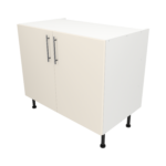 Pre Assembled Modern 1000mm fitted kitchen universal base unit matt cream