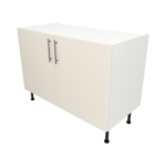Pre Assembled Modern 1200mm fitted kitchen universal base unit matt cream