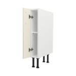Pre Assembled Modern 150mm fitted kitchen base unit matt cream