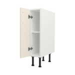 Pre Assembled Modern 200mm fitted kitchen base unit matt cream