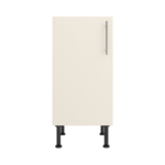 Pre Assembled Modern 400mm fitted kitchen base unit matt cream