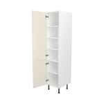 Pre Assembled Modern 450mm Tall Kitchen Larder fitted unit matt cream