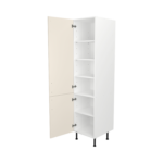 Pre Assembled Modern 500mm Tall Kitchen Larder fitted unit matt cream