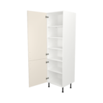 Pre Assembled Modern 600mm Tall Kitchen Larder fitted unit matt cream