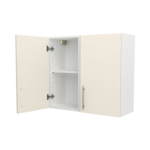 Pre Assembled Modern 800mm fitted kitchen wall unit matt cream