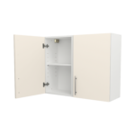 Pre Assembled Modern 900mm fitted kitchen wall unit matt cream