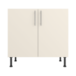 Pre Assembled Modern 900mm fitted kitchen universal base unit matt cream