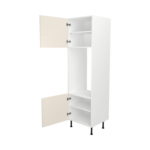 Pre Assembled Modern Double Housing Kitchen Larder fitted Unit Matt cream