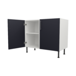 Pre Assembled Modern 1000mm fitted kitchen universal base unit mattindigo blue
