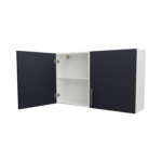 Pre Assembled Modern 1200mm fitted kitchen wall unit mattindigo blue