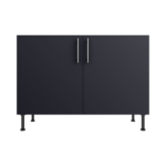 Pre Assembled Modern 1200mm fitted kitchen universal base unit mattindigo blue