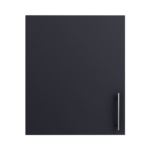 Pre Assembled Modern 600mm fitted kitchen wall unit mattindigo blue