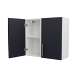Pre Assembled Modern 800mm fitted kitchen wall unit mattindigo blue
