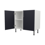 Pre Assembled Modern 900mm fitted kitchen universal base unit mattindigo blue