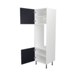 Pre Assembled Modern Double Housing Kitchen Larder fitted Unit mattindigo blue