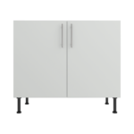 Pre Assembled Modern 1000mm fitted kitchen universal base unit matt light grey
