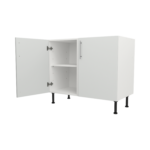 Pre Assembled Modern 1000mm fitted kitchen universal base unit matt light grey