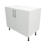 Pre Assembled Modern 1000mm fitted kitchen universal base unit matt light grey