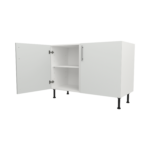 Pre Assembled Modern 1200mm fitted kitchen universal base unit matt light grey