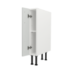 Pre Assembled Modern 150mm fitted kitchen base unit matt light grey