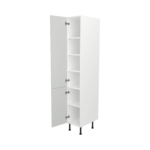 Pre Assembled Modern 350mm Tall Kitchen Larder fitted unit matt light grey