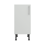 Pre Assembled Modern 400mm fitted kitchen base unit matt light grey