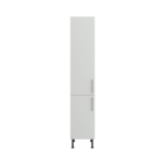 Pre Assembled Modern 400mm Tall Kitchen Larder fitted unit matt light grey