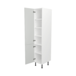 Pre Assembled Modern 400mm Tall Kitchen Larder fitted unit matt light grey