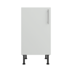 Pre Assembled Modern 450mm fitted kitchen base unit matt light grey
