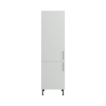 Pre Assembled Modern 600mm Tall Kitchen Larder fitted unit matt light grey