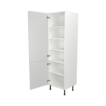 Pre Assembled Modern 600mm Tall Kitchen Larder fitted unit matt light grey